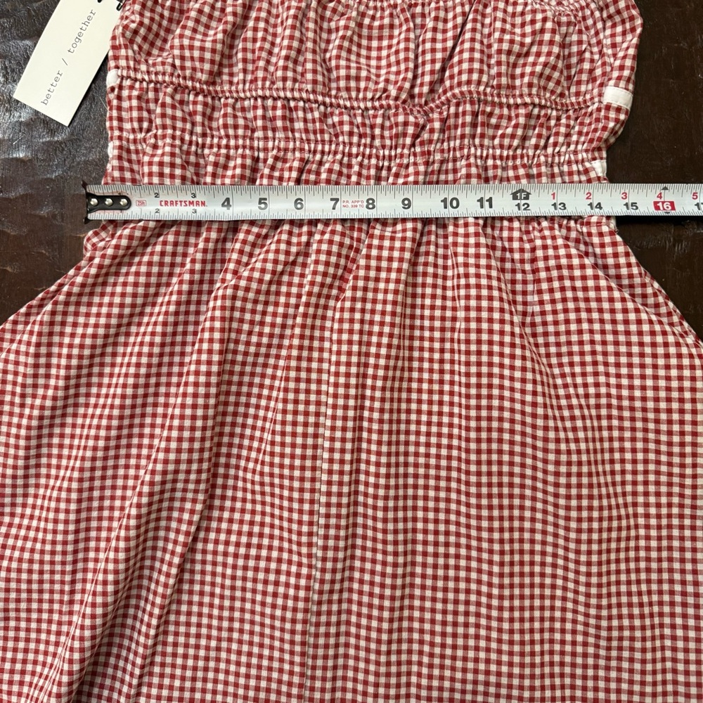 Better Together Red Gingham Dress with White Accents - Picture 9 of 11